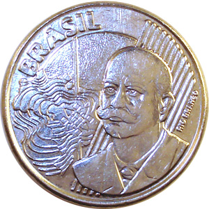 Anverso R$ 0,50 (50 centavos, Barão do Rio Branco, aço inoxidável)