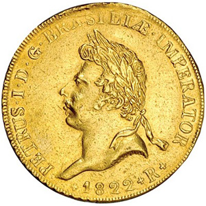 Anverso R 6$400 (1822-1822 Peça da Coroação - Ouro)