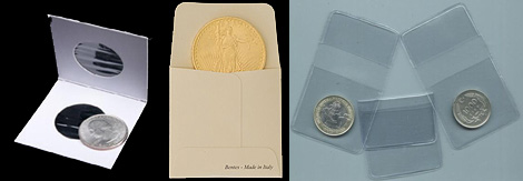 Envelopes individuais para moedas