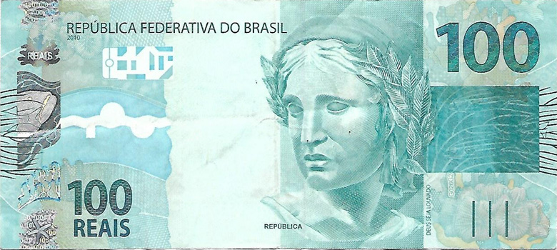 100 reais (2019-2023) - 2011-atual Reais, 2ª. família