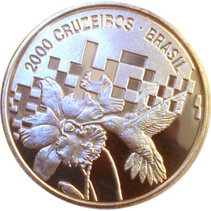Cr$ 2.000,00 - Comemorativa da II Conferência das Nações Unidas sobre Meio Ambiente e Desenvolvimento, no Rio