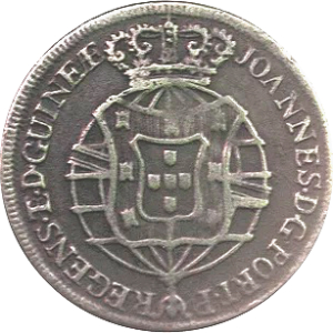 Reverso de 1 quarto de macuta (1814) - 1814-1816 Cunhagem para Angola - Macuta - Cobre