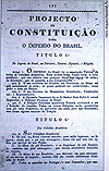 Primeira página da Primeira Constituição do Brasil